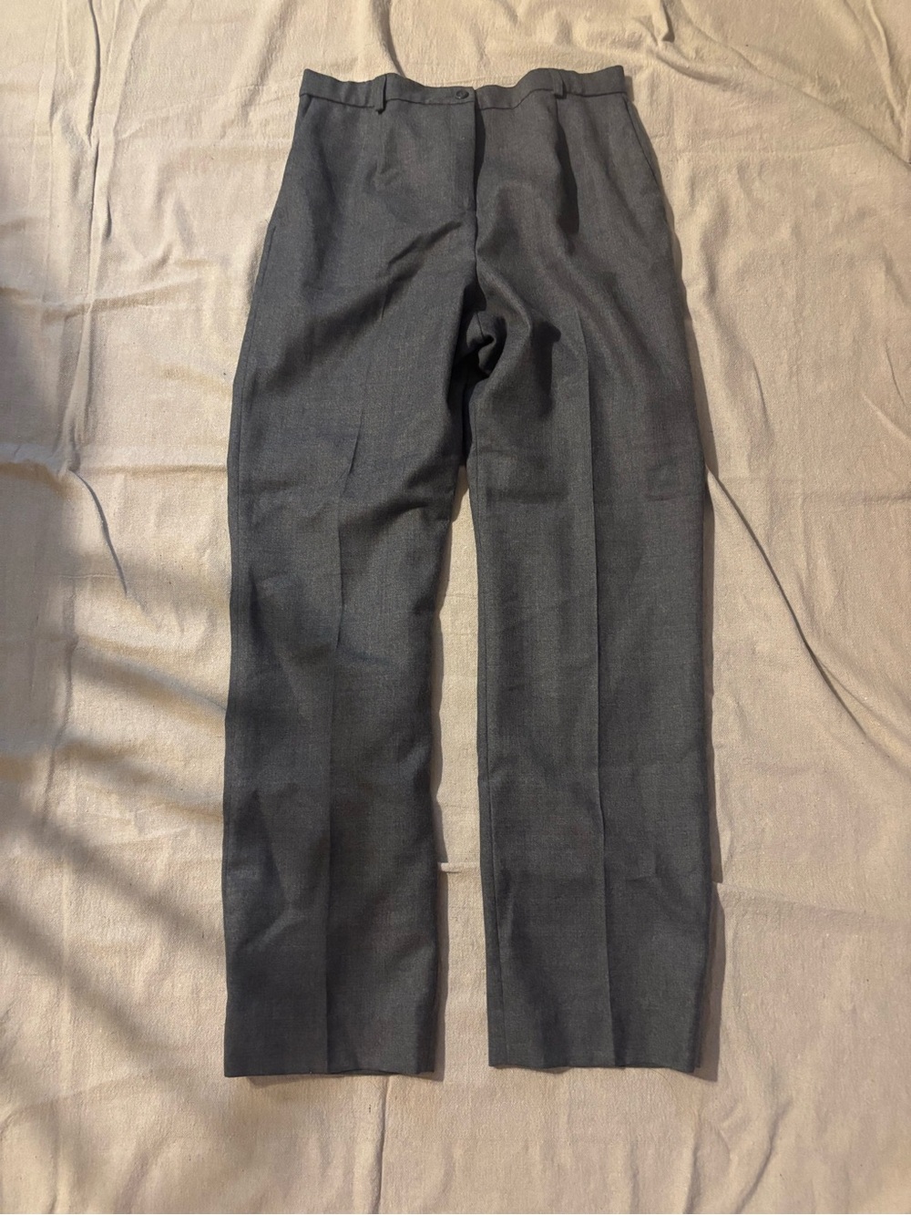 Vintage Pendleton Gray Wool Trousers High Waisted Straight Leg Pants 10
